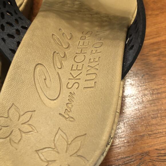 NEW Skechers Cali Beverlee - Pier Stroll Sandals Thongs Flip Flops Black Size 10 - Picture 5 of 11